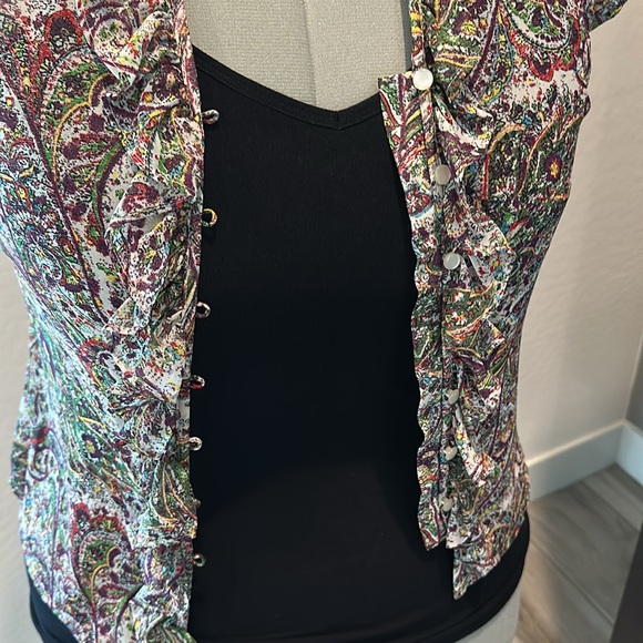 Loft Blouse, Multi Color w/ Ruffles (LP) - Picture 3 of 7